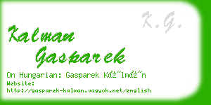 kalman gasparek business card